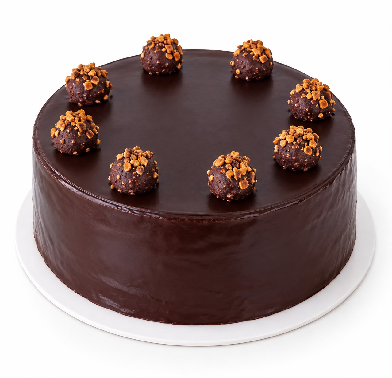 ferrero cake Ferrero cake with chocolate glaze and hazelnut pralines